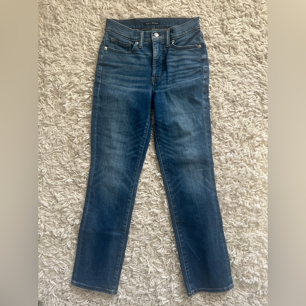 Like New Lucky brand high rise straight Zoe jeans 2/26 full length